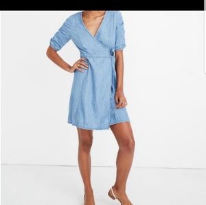 Madewell Chambray Wrap Dress